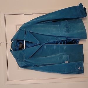 Terry Lewis Blue 100% Genuine Leather Jacket! Size 1X